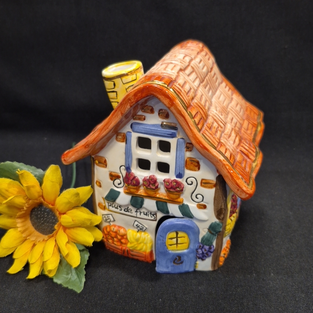 Cottage Cozy's French Country House "Plus de Fruits" Lamp or Tea Light Cover
